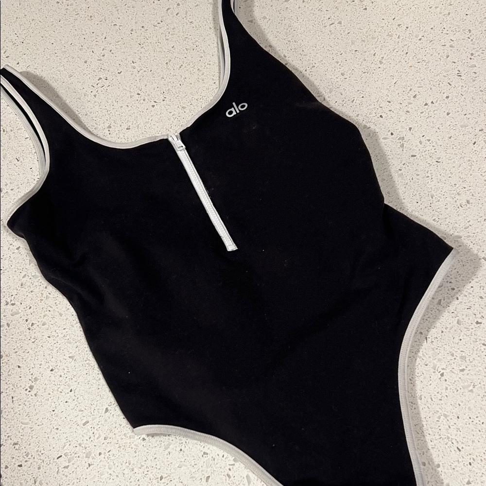 ALO Yoga Black and White Bodysuit